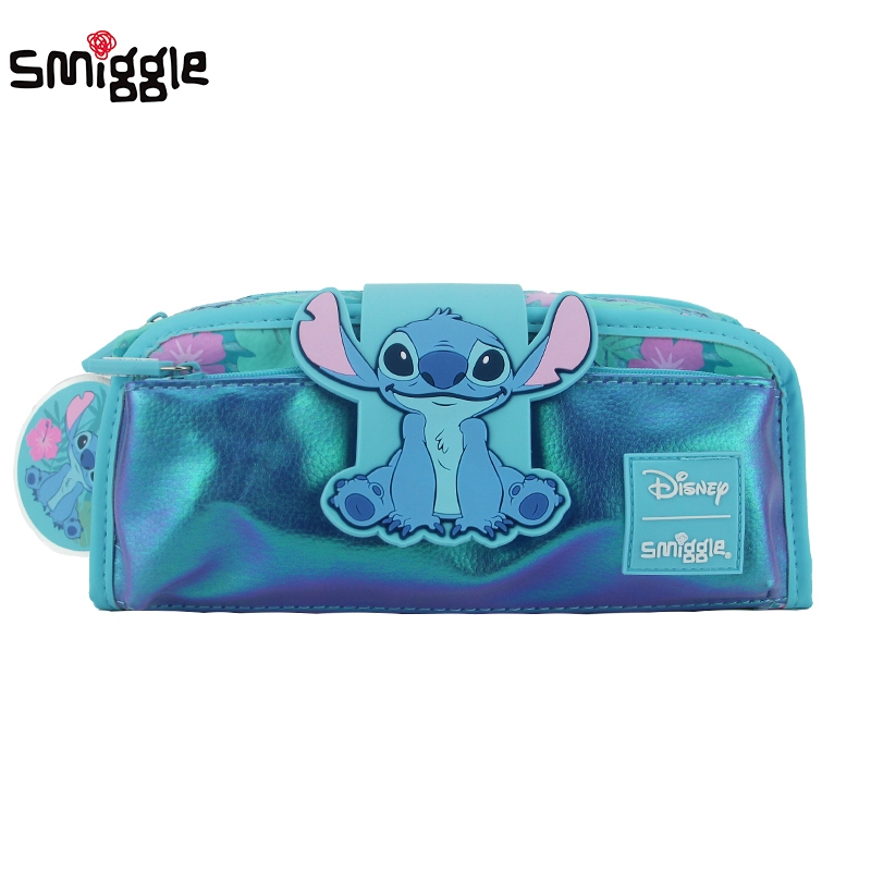 Úc Smiggle Chính Hãng Trẻ Em Hộp Đựng Bút Chì Bé Gái Dễ Thương Kawaii Ly Hợp Hoạt Hình Stitch Trẻ Em