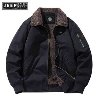  JEEP SPIRIT 1941 ESTD Áo khoác nhung đích thực nam mùa đông mới áo khoác cotton thông thường 