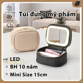 Túi Trang điểm/Hộp đựng Trang Sức Mini Có Gương Và đèn LED đa Năng đựng Mỹ Phẩm Thiết Túi đựng đồ