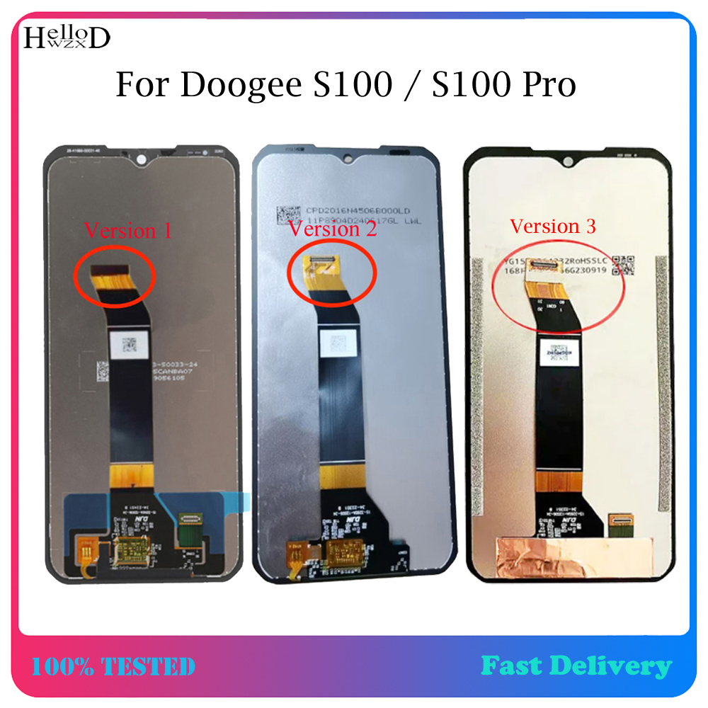 LCD Cho Doogee S100 S100 Pro Màn Hình LCD Bộ Số Hóa Cảm Ứng Thay Thế