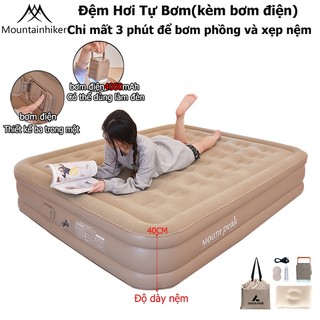  Nệm hơi tự bơm,mountainhiker,đơn đôi kèm bơm điện,Dùng Ở Nhà Hoặc Đi Cắm Trại,SZK792 