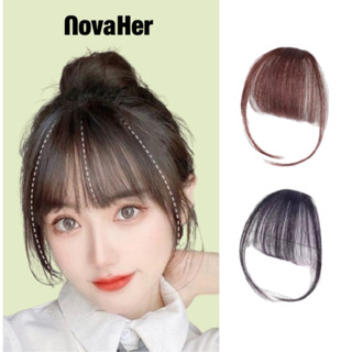 Tóc Mái Giả Nữ Mái Thưa Bằng Dệt Tay Siêu Mềm Mượt Phong Cách Hàn Quốc Nhiều Màu NovaHer