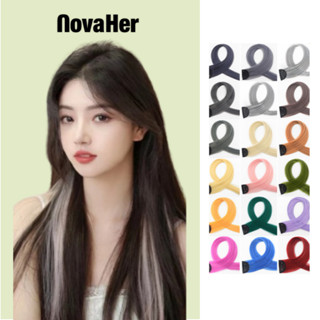 Tóc Giả Kẹp Tóc Nối Nhuộm Ombre Thẳng Phong Cách Hàn Quốc High light 50cm NovaHer