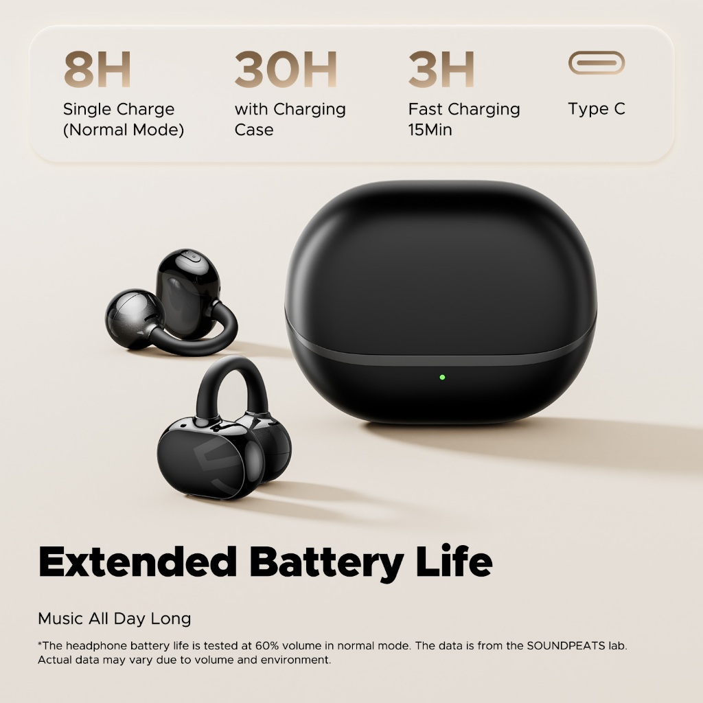 Soundpeats POP Clip Bluetooth 5.4 Tai nghe kẹp Tai nghe không dây Tai nghe Kết nối nhiều điểm | BigBuy360 - bigbuy360.vn