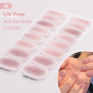 16 Mẹo UV Free Nail Gel Dải Hồng Pháp Lấp Lánh Shinning Gel Ba Lan Dán Không Cần Đèn UV