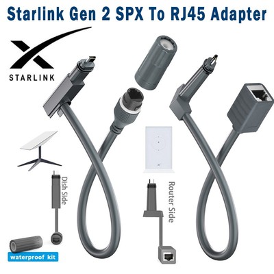 Hdoorlink 2 Gói Starlink Gen2 SPX Sang RJ45 Cáp Adapter Starlink Ethernet RJ45 Đầu Nối Nữ