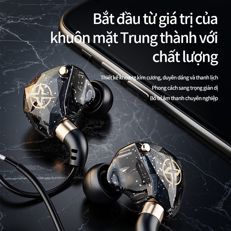 Tai nghe nhét tai SPRISE X6 có dây tích hợp mi cờ rô âm lượng điều chỉnh được cao cấp | BigBuy360 - bigbuy360.vn
