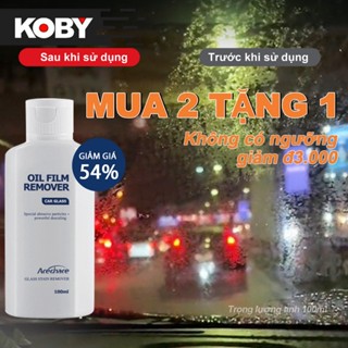  KOBY Dung Dịch Tẩy Vết Dầu Kính Ô Tô | Xịt Khử Màng Dầu Kính Chắn Gió | Chống Mưa & Làm Sạch 2s | An Toàn Cho Kính Sau Kính Lái 