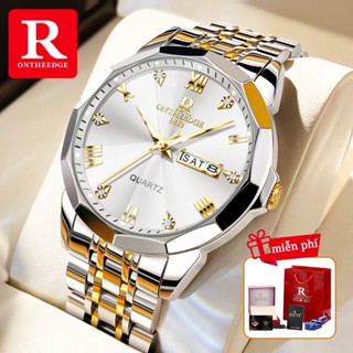 RZY Đồng Hồ Nam Chính Hãng Dây Thép Chống Nước Thời Trang Đồng Hồ Đeo Tay Nam Vàng Cao Cấp Quà Tặng Cho Nam