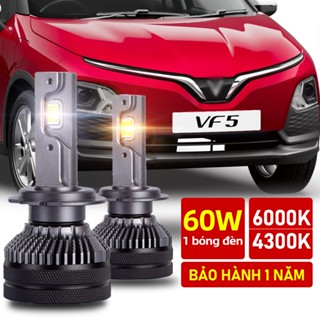 Tuffoo 2 Bóng Đèn Cos Pha LED Cho Máy Chiếu VinFast VF5 / VF5 Plus Modle H7 Chùm Thấp Cao - 6000K Trắng / 4300K Trắng Ấm