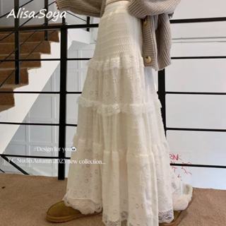 Alisa.Sonya Ren Maxi Chân Váy Đen Dài Hoa Nhí Thường Ngày Thời Trang Công Chúa Suông 24AS1047