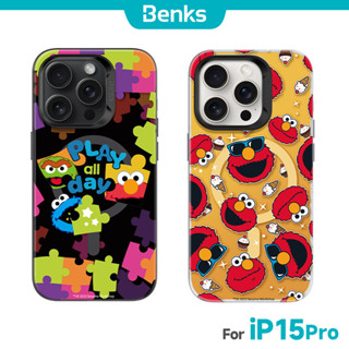 [Benks Official] Sesame Street X Benks cho IPhone 15 Pro Vỏ bảo vệ điện thoại từ tính Dễ thương Vui nhộn Thời trang Khung TPU thả Vỏ bảo vệ hấp thụ sốc