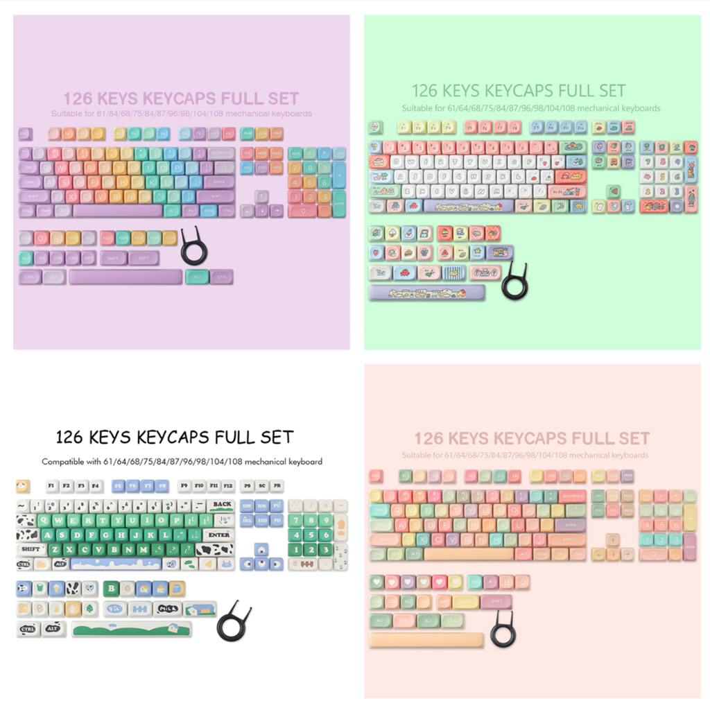 Gmk MOA Profile Keycaps 126 Phím PBT Keycaps DYE-SUB Cá Tính GMK Keycap Cho Bàn Phím Cơ