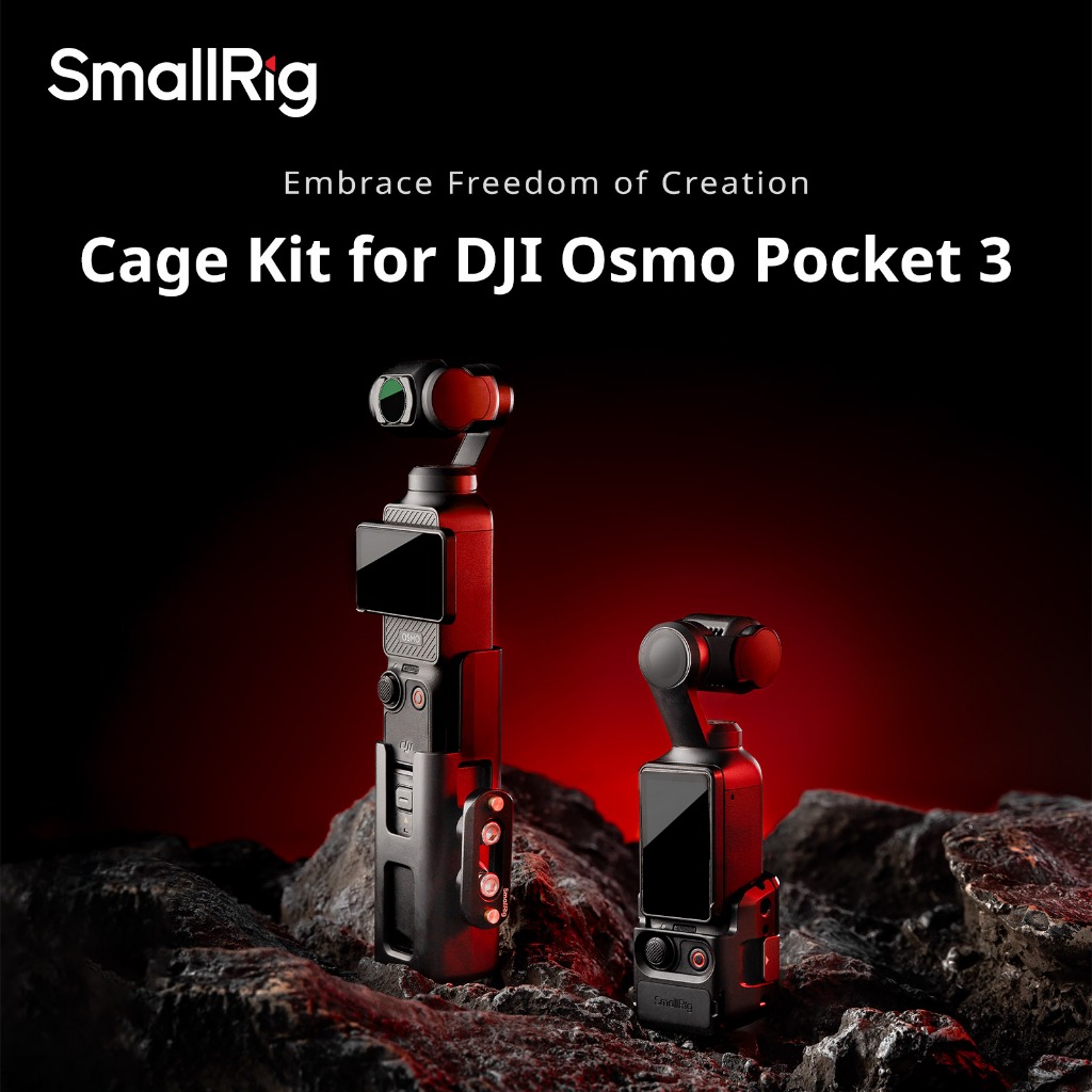 Bộ chuyển đổi mở rộng SmallRig cho DJI Osmo Pocket 3, chẳng hạn như Bộ lồng, Bộ lọc đa chức năng và 