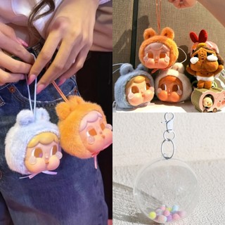 Lisa cùng Crybaby POPMART mới Thái Lan hạn chế xoắn trứng bảo vệ bóng HD Acrylic trang trí móc khóa