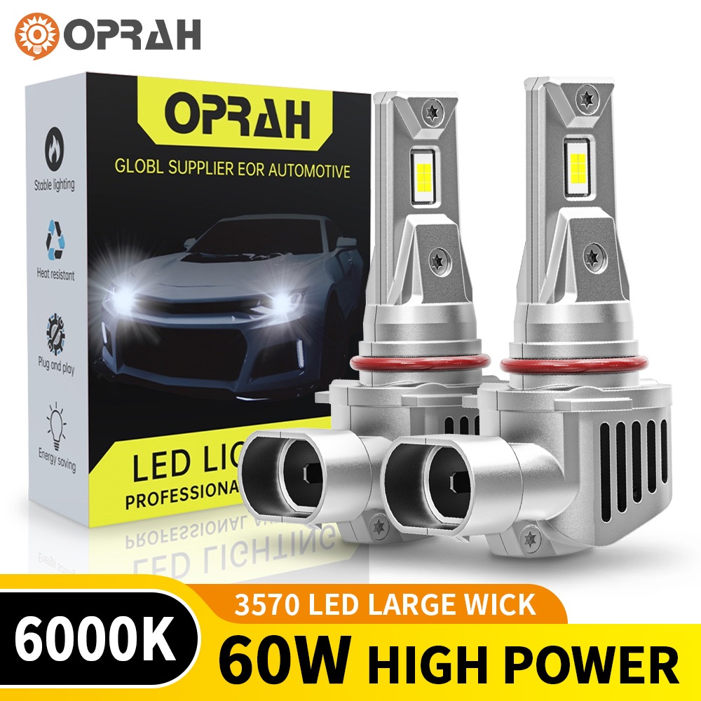 Oprah 2 Chiếc K10 60W Công Suất Cao Siêu Sáng H4 Đèn Pha LED 3570 Đèn Pha H11 9005 9006 Bóng Đèn Pha