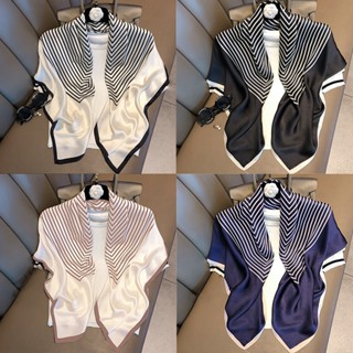 90cm Khăn Quàng Cổ Lụa Hình Vuông Đi biển chống nắng 90x90cm Bao bì trang trí Chất Liệu Lụa Mềm Mại Thời Trang B108