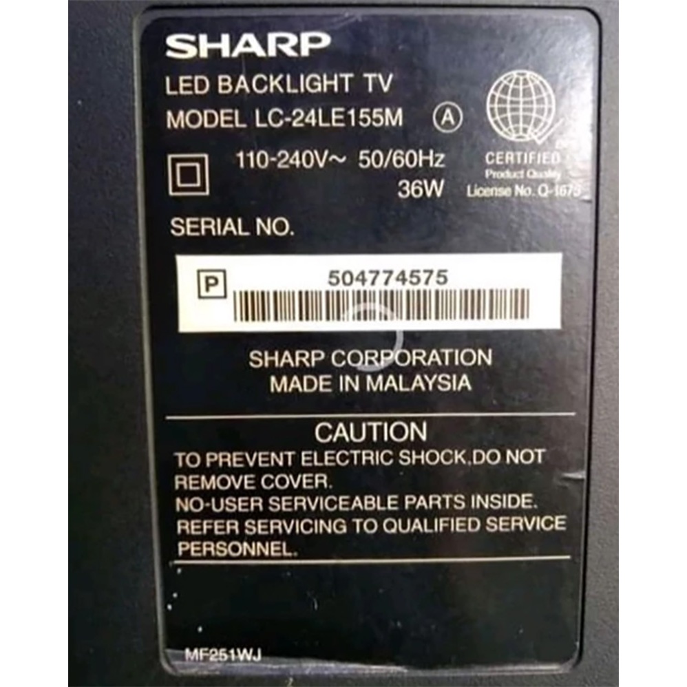 BACKLIGHT LC-24SA4000I Sharp LC-24LE155M LC-24LE107I LC-24DC50M pxa1