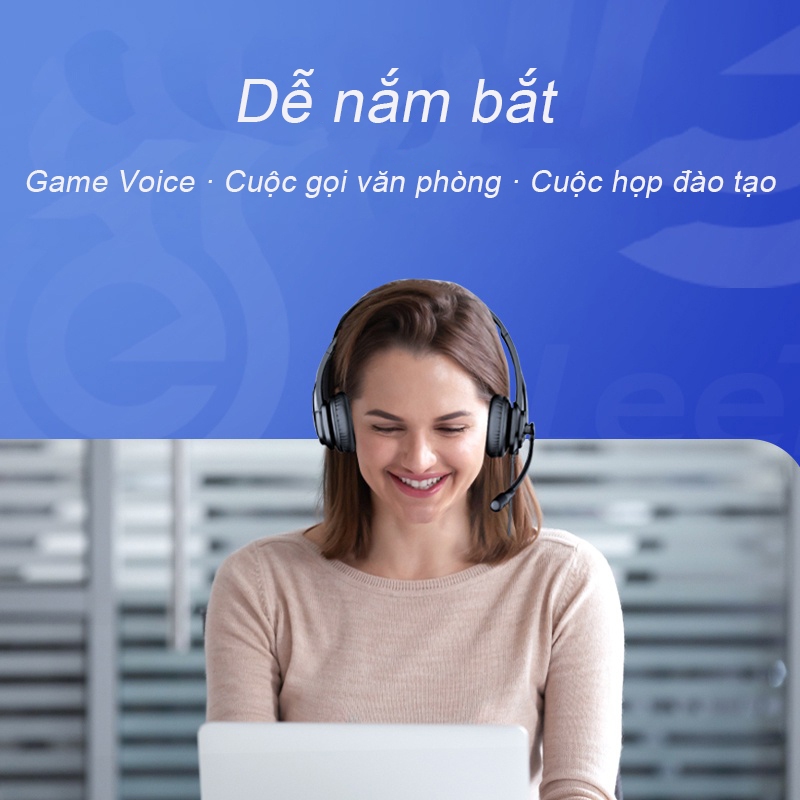 Tai nghe chụp tai SPRISE H6208 có dây âm thanh nổi giảm tiếng ồn có thể điều chỉnh kích thước kèm mic trung tâm cuộc gọi hội nghị có âm thanh đầu cắm USB 3.5mm | BigBuy360 - bigbuy360.vn