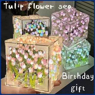  Hoa Tulip Đèn DIY Valentine Quà Tặng Led Hoa Tulip Gương Đèn Ngủ DIY Làm Quà Tặng Sinh Nhật DIY Hoa Tulip Đèn Handmade DIY Cube Gương Đèn Ngủ Chất Liệu Quà Tặng Sinh Nhật 