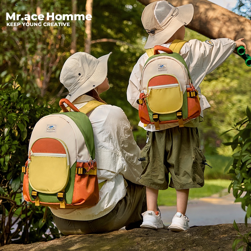  Mr.ace Homme 3169 Túi Trẻ Em Nhỏ Cho Mẫu Giáo Học Tiểu Học Ba Lô Ngoài Trời Chống Thấm Nước 