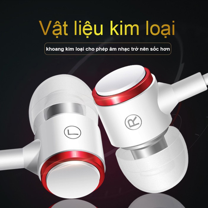Tai nghe nhét tai SPRISE có dây gaming Extra Bass Stereo Kim Loại chống ồn Dây Đa Năng 3.5 mm có mic | BigBuy360 - bigbuy360.vn