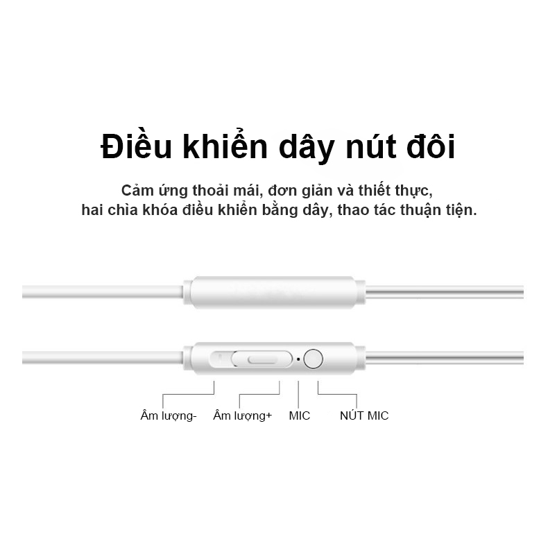 Tai nghe nhét tai SPRISE có dây âm nổi chống ồn tích hợp micro và nút điều khiển âm lượng tiện | BigBuy360 - bigbuy360.vn