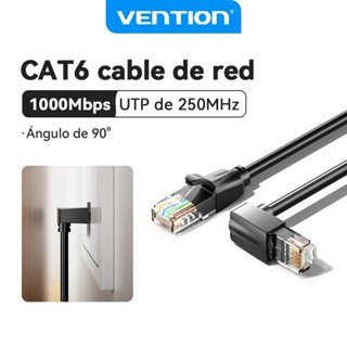 Vention Cáp Mạng Cat6 Gigabit Ethernet 10Gbps | Đầu RJ45 90 Độ Mạ Vàng 24K | Hỗ Trợ PoE & Âm Thanh Cao Cấp | Tương Thích Đa Thiết Bị (Laptop PS4 Router Smart TV) | Thiết Kế Chống Nhiễu Cắm Là Dùng