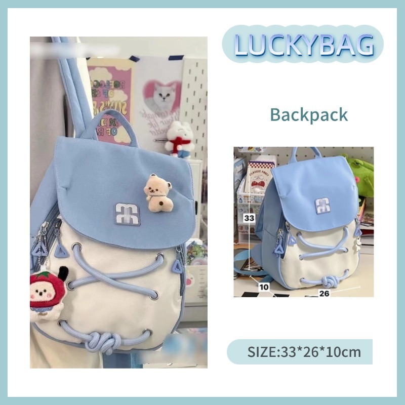 Ba lô đi học Túi học sinh Nylon nhiều lớp dung tích lớn bagpack hàn quốc