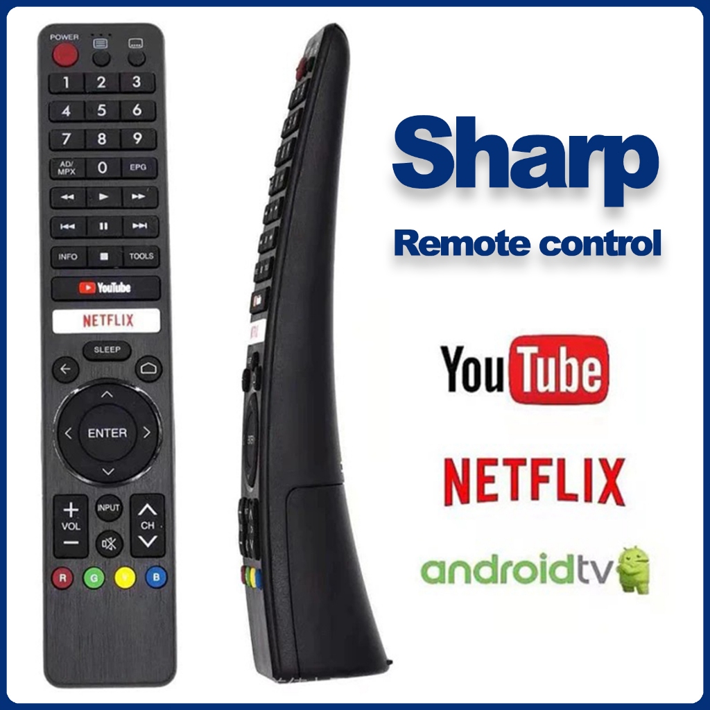 Điều khiển từ xa TV SHARP cho TV LED / Android / TV thông minh Netflix YouTube Tương thích GB346WJSA