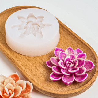 1 3D Hình Hoa Sen Khuôn Silicon Bánh Trang Trí Dụng Cụ Chocolate Gumpaste Kẹo Khuôn