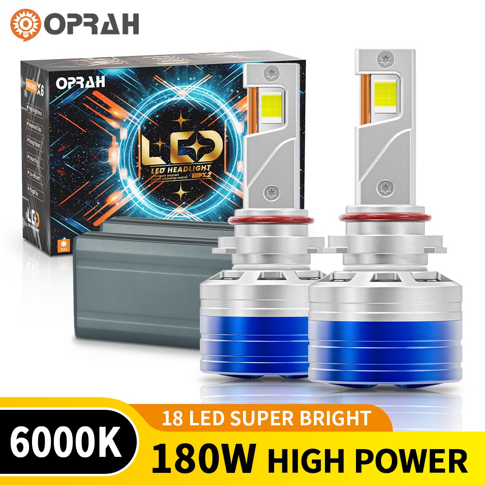 Oprah 2 Chiếc K95 180W Công Suất Cao Siêu Sáng H4 Đèn Pha LED H11 Đèn Pha H1 H7 9005 9006 9012 Bóng 