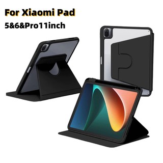Ốp lưng máy tính bảng có giá đỡ bút chì cho Xiaomi 6S Pro 12.4 inch Pad 6 2023 Mi Pad 5 Pro 11inch 360° Ốp lưng xoay cho Redmi Pad SE 11 10.61 Cover