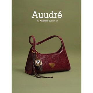 Túi đeo nách một vai màu đỏ Auudre Nữ 2026 Túi nhỏ làm việc phong cách mới