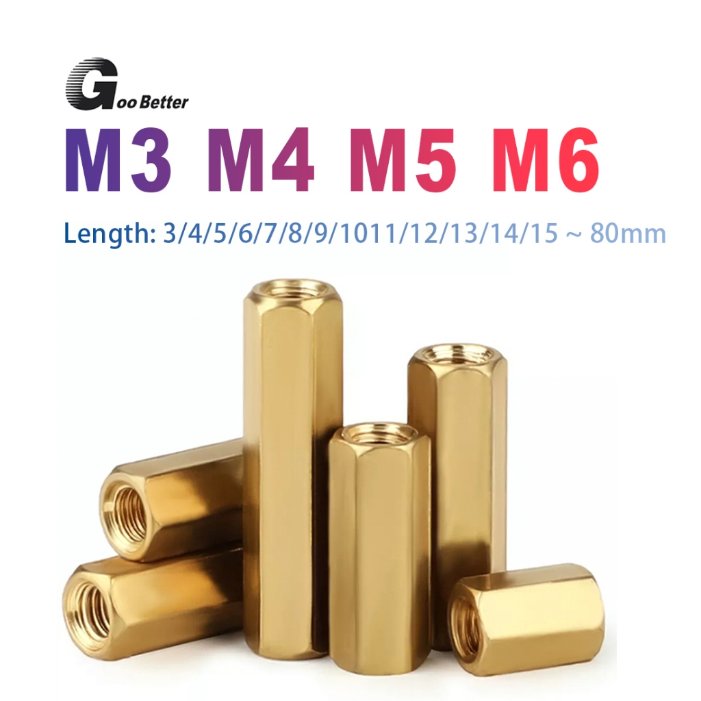 M3 M4 M5 M6 Double Pass Đồng Cột Lục Giác Mở Rộng Đai Ốc Đinh Chỉ Chiều Dài: 3mm ~ 80mm