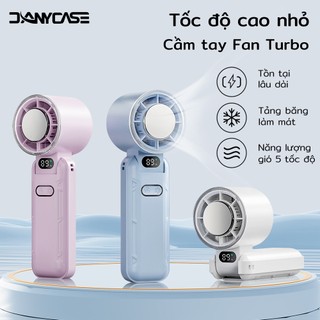  Quạt Nhỏ Cầm Tay Mini Có Màn Hình Hiển Thị LED Di Động Cho Ký Túc Xá Pffice Bàn Quạt USB Ngoài Trời Quạt Gió Mạnh 5 Tốc Độ 