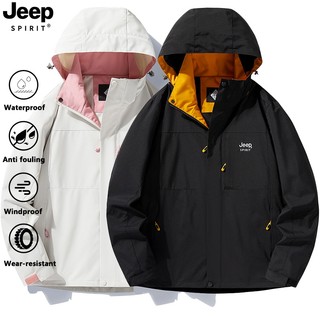   Jeep Spirit  Áo khoác đi bộ đường dài Áo khoác ngoài trời leo núi chống nước chống gió dành cho nữ và nam 