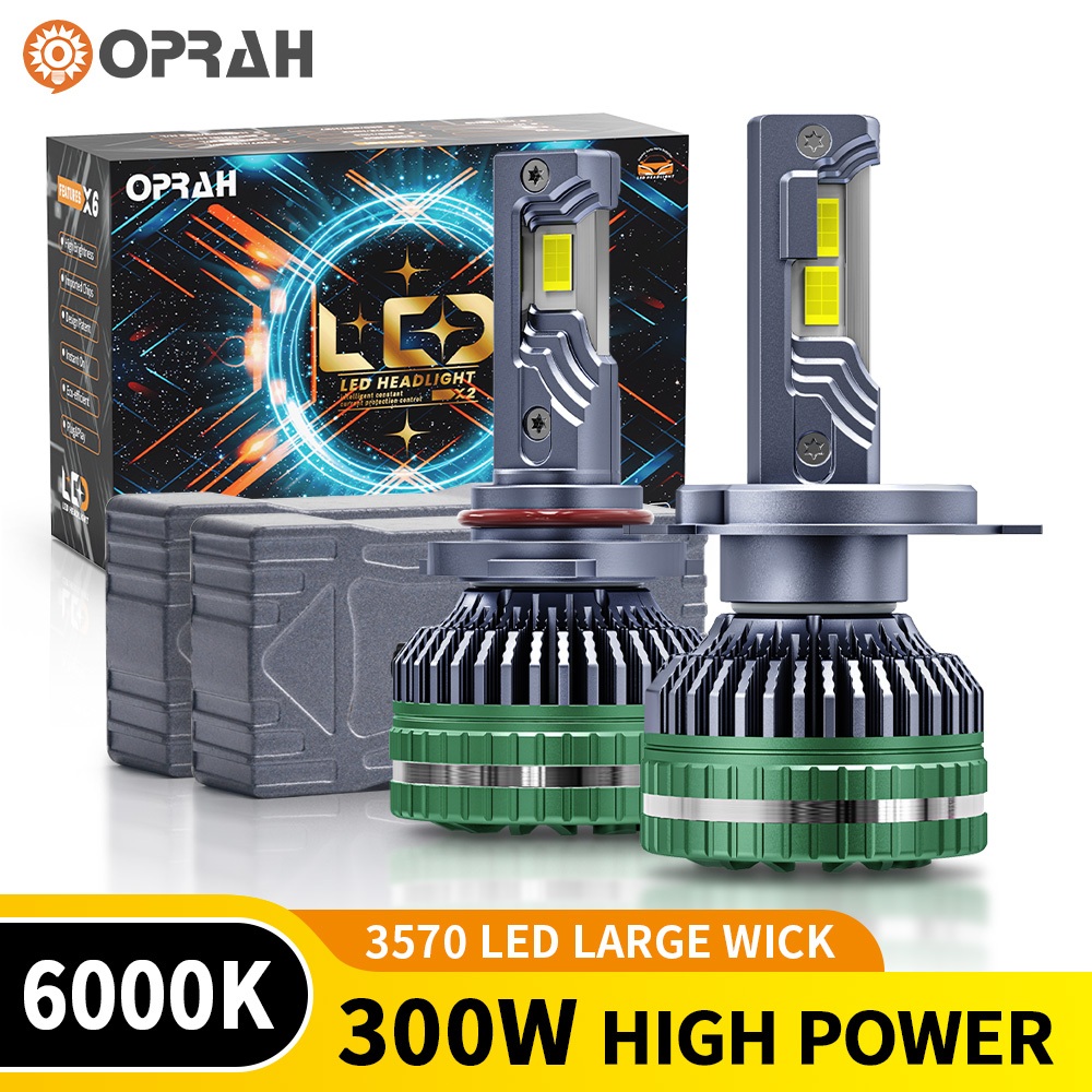 Oprah 2 Chiếc S95 300W Công Suất Cao Siêu Sáng H4 Đèn Pha LED H1 H7 H11 9005 9006 Bóng Đèn Pha Ô Tô 