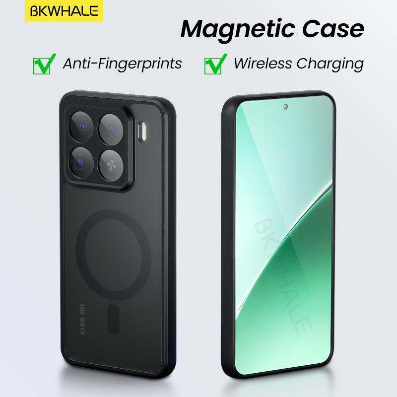  Ốp Điện Thoại Từ Tính BKWHALE Cho Xiaomi Mi 15T 15 17 Pro Max 13 14 Ultra 15s 13T 14T Poco F8 Pro F7 Ultra X7 X6 Pro F6 Pro M7 Pro C85 C75 Ốp Lưng Mờ 
