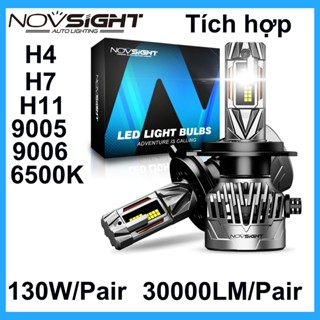 Novsight N95 2 chiếc 6500K Trắng 130W 30000LM Đèn pha LED H4 H7 H11 9005 9006 6500K Đèn pha ô tô tích hợp