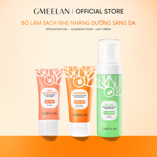 3PCS KITS GMEELAN Gel Tẩy Tế Bào Chết Da Mặt 50g+Lazy Cream Kem cho người Glutathione 30g+SỮA RỬA MẶT TẠO BỌT LÀM SẠCH Ô LIU 150ml