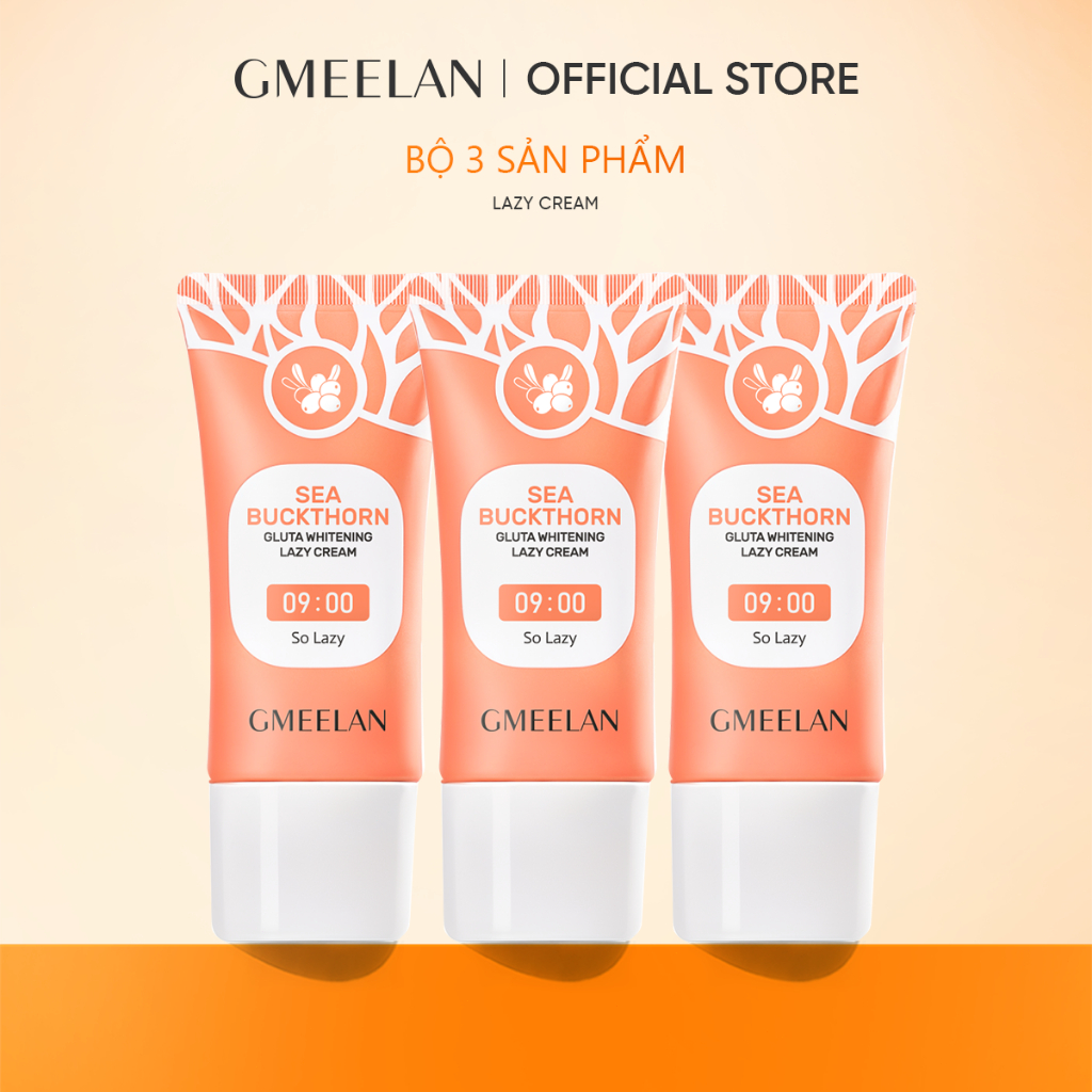 GMEELAN COMBO 3PCS  KEM LƯỜI BIỂN GLUTA LAZY CREAM 30g*3 Skincare