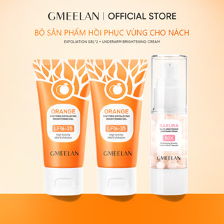 GMEELAN Combo 3 CÁI Orange Exfoliating  Gel tẩy tế bào chết Cam Enzyme 50g * 2 + Kem nách Sakura 30g* 1