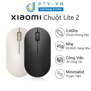 Chuột không dây Xiaomi Lite 2, 2.4Ghz, Nhẹ và Nhanh nhẹn, Thiết kế tối giản, Thẩm mỹ hợp lý, Để làm việc