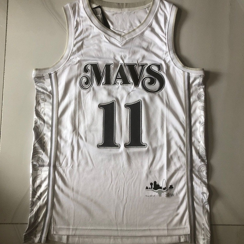 Áo bóng rổ Boutique Jersey nam Dallas Mavericks Luka Doncic / Kyrie Irving Swingman - Trắng