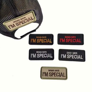 1 Miếng Vá Quần Áo Thêu Chữ Tiếng Anh   Nga   Vòng Tròn 9 * 4CM "MAMA SAYS I 'M SPECIAL" 