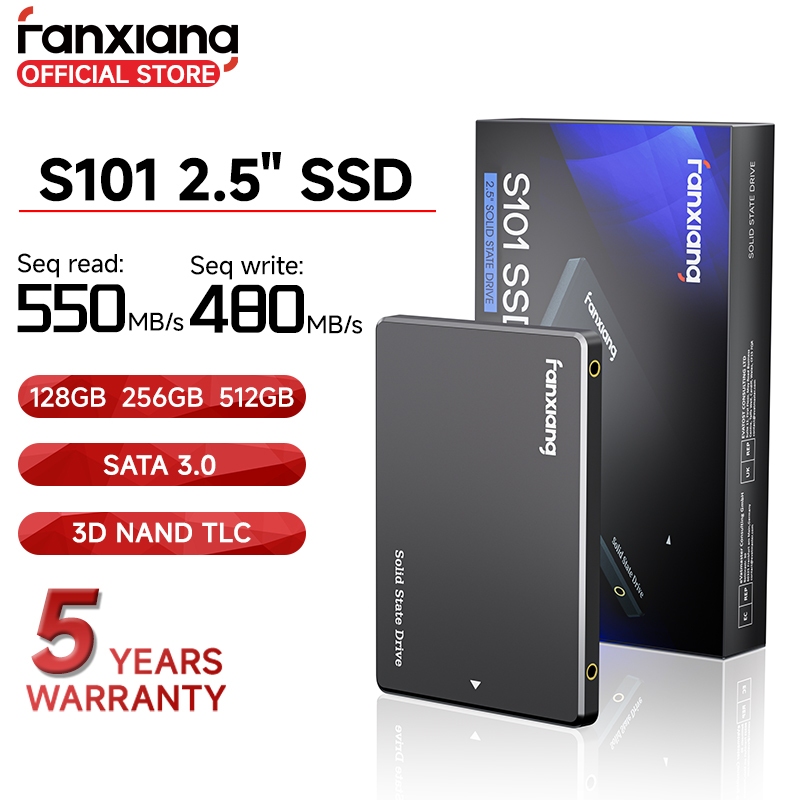 Fanxiang S101 3D TLC 2.5 ′ ′ SATA SSD 128GB 256GB 512GB Ổ cứng thể rắn cho máy tính xách tay PC