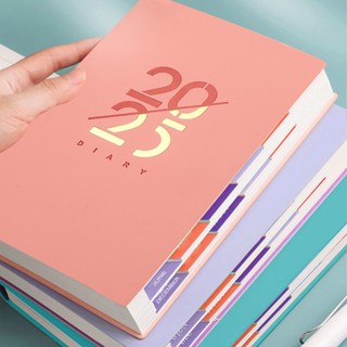 Kế hoạch 2025 Sổ tay A5 Chương trình nghị sự Tiếng Anh Vỏ da mềm bên trong 160 tờ 100GSM Hàng tháng / Hàng tuần / Hàng ngày Nhật ký Học sinh Văn phòng phẩm Đồ dùng văn phòng