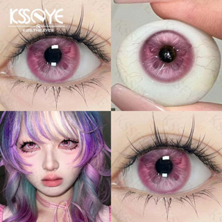 Ksseye 2 chiếc Ống kính tiếp xúc màu Cận thị 0 ~ -8,00 Độ Bướm Series 14.5MM Cosplay Ống kính tiếp xúc Trang điểm mắt