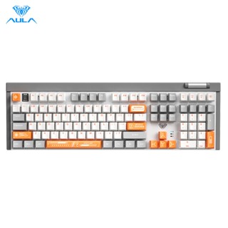 Bàn phím cơ không dây AULA F3050 có đèn LED 2.4G chế độ kép 108 phím thay thế được tiện lợi